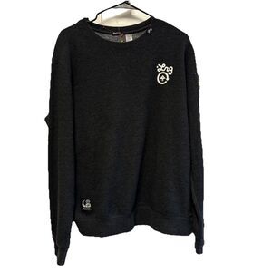LRG Sweatshirt Men M Black Fleece Crewneck Graphic Pullover Streetwear Logo